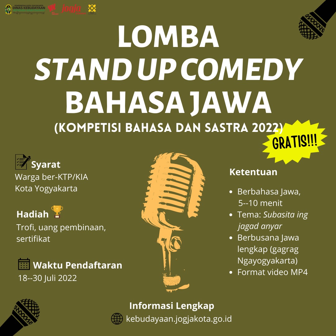 Lomba Stand up Comedy Bahasa Jawa di Kota Yogyakarta