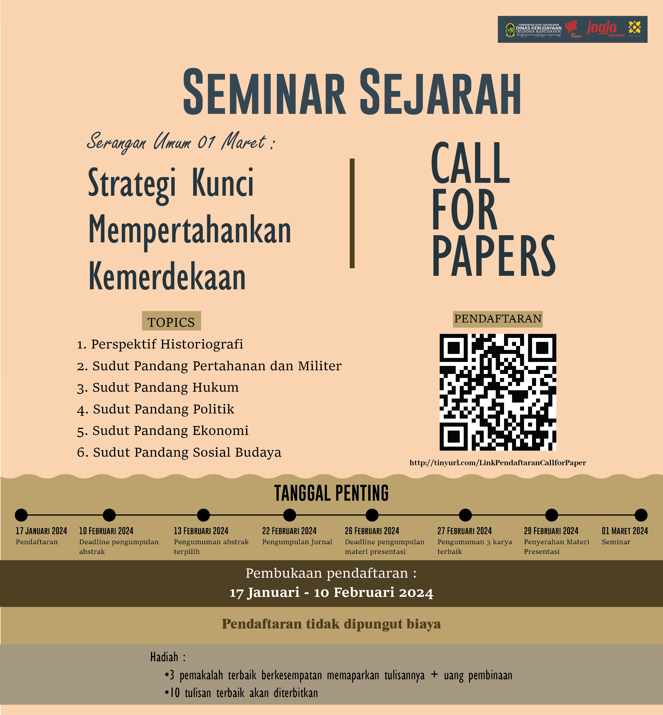 Dinas Kebudayaan Kota Yogyakarta Gelar  Seleksi Call for Paper Serangan Umum 01 Maret