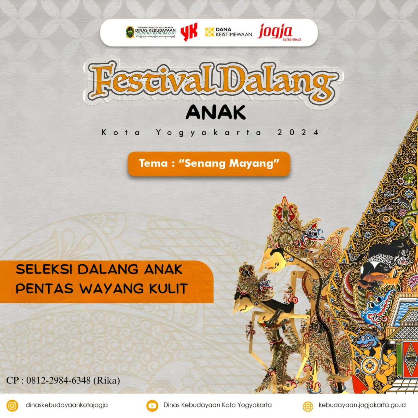 Festival Dalang Anak Kota Yogyakarta 2024