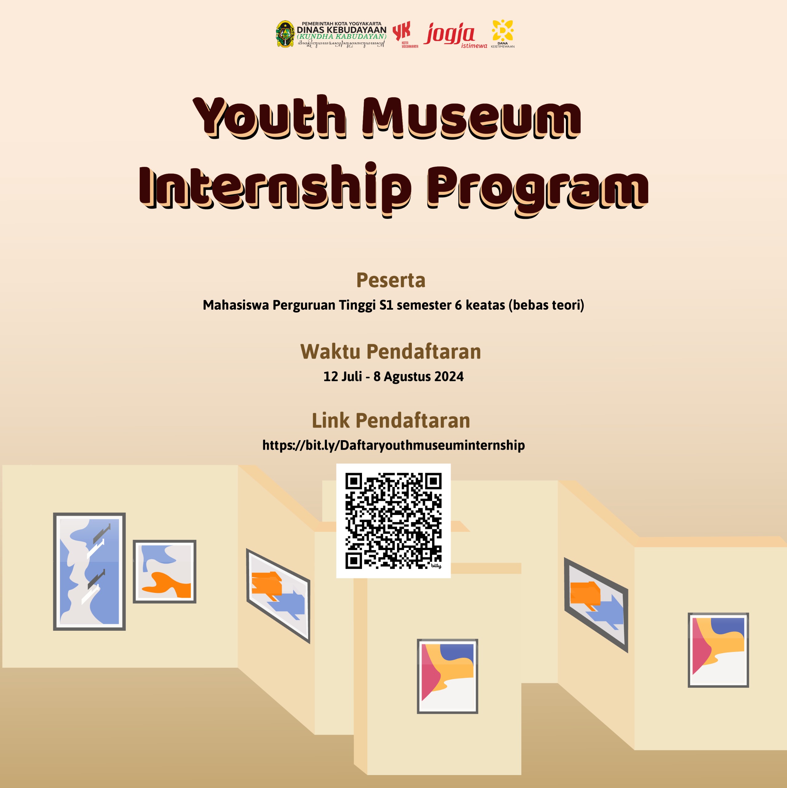 Dinas Kebudayaan (Kundha Kabudayan) Kota Yogyakarta Membuka Pendaftaran Youth Museum Internship Program Tahun 2024